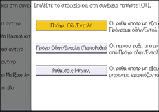 Εικόνα οθόνης πίνακα χειρισμού