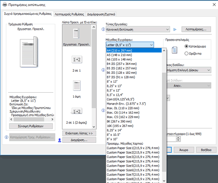 Εικόνα της οθόνης του προγράμματος οδήγησης