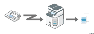 Illustration of received and stored documents