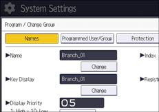 Operation panel screen illustration