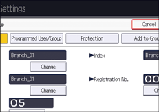 Operation panel screen illustration