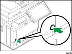 Main power switch illustration