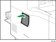 Dustproof filter illustration