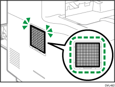 Dustproof filter illustration