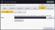 Operation panel screen illustration