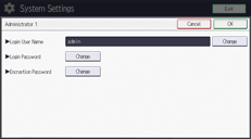 Operation panel screen illustration