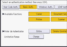 Operation panel screen illustration