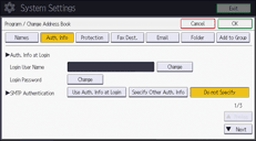 Operation panel screen illustration