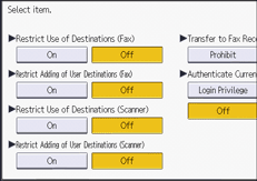 Operation panel screen illustration