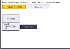 Operation panel screen illustration