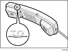 Illustration of attaching the Handset.