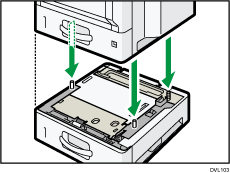 Illustration of the main unit and paper feed unit.