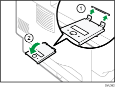 Illustration of attaching the Handset.