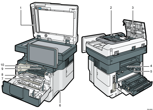 Machine illustration numbered callout illustration