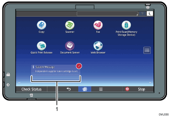 Control panel illustration numbered callout illustration