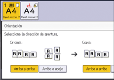 Ilustración de la pantalla del panel de mandos