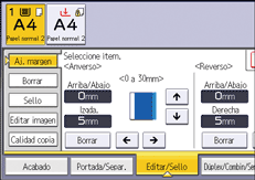 Ilustración de la pantalla del panel de mandos