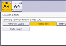 Ilustración de la pantalla del panel de mandos