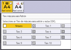Ilustración de la pantalla del panel de mandos