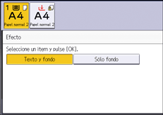 Ilustración de la pantalla del panel de mandos