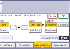 Ilustración de la pantalla del panel de mandos