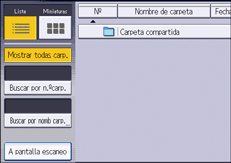 Ilustración de la pantalla del panel de mandos