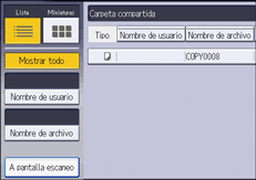 Ilustración de la pantalla del panel de mandos
