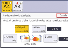 Ilustración de la pantalla del panel de mandos