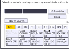 Ilustración de la pantalla del panel de mandos