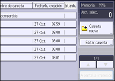 Ilustración de la pantalla del panel de mandos