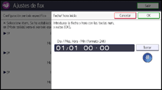Ilustración de la pantalla del panel de mandos