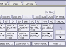 Ilustración de la pantalla del panel de mandos