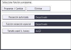 Ilustración de la pantalla del panel de mandos