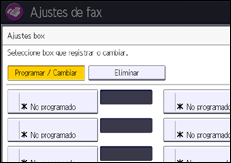 Ilustración de la pantalla del panel de mandos
