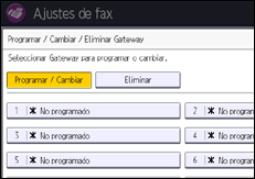 Ilustración de la pantalla del panel de mandos
