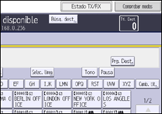 Ilustración de la pantalla del panel de mandos