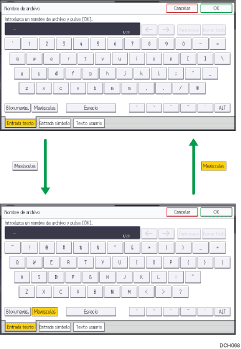 Ilustración de teclas