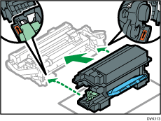 Ilustración de la unidad de tambor