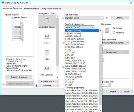 Ilustración de la pantalla del driver