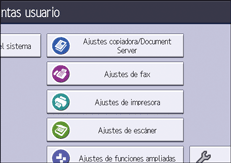 Ilustración de la pantalla del panel de mandos