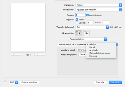 Ilustración de la pantalla del driver