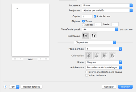 Ilustración de la pantalla del driver