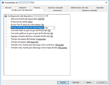 Ilustración de la pantalla del driver