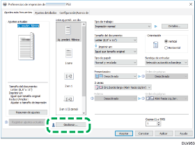 Ilustración de la pantalla del driver