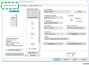 Ilustración de la pantalla del driver