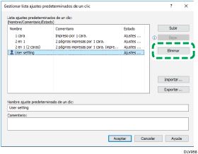 Ilustración de la pantalla del driver