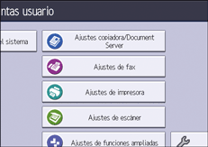 Ilustración de la pantalla del panel de mandos