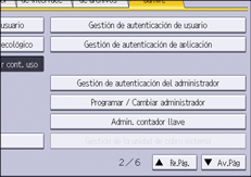 Ilustración de la pantalla del panel de mandos