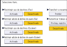 Ilustración de la pantalla del panel de mandos