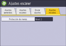 Ilustración de la pantalla del panel de mandos